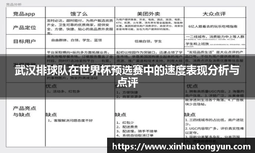 武汉排球队在世界杯预选赛中的速度表现分析与点评